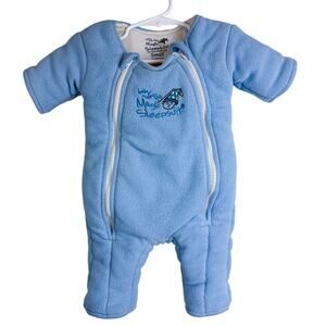 Baby Merlin’s Magic Sleepsuit Blue Fleece - Small 3-6 Months 12-18lbs